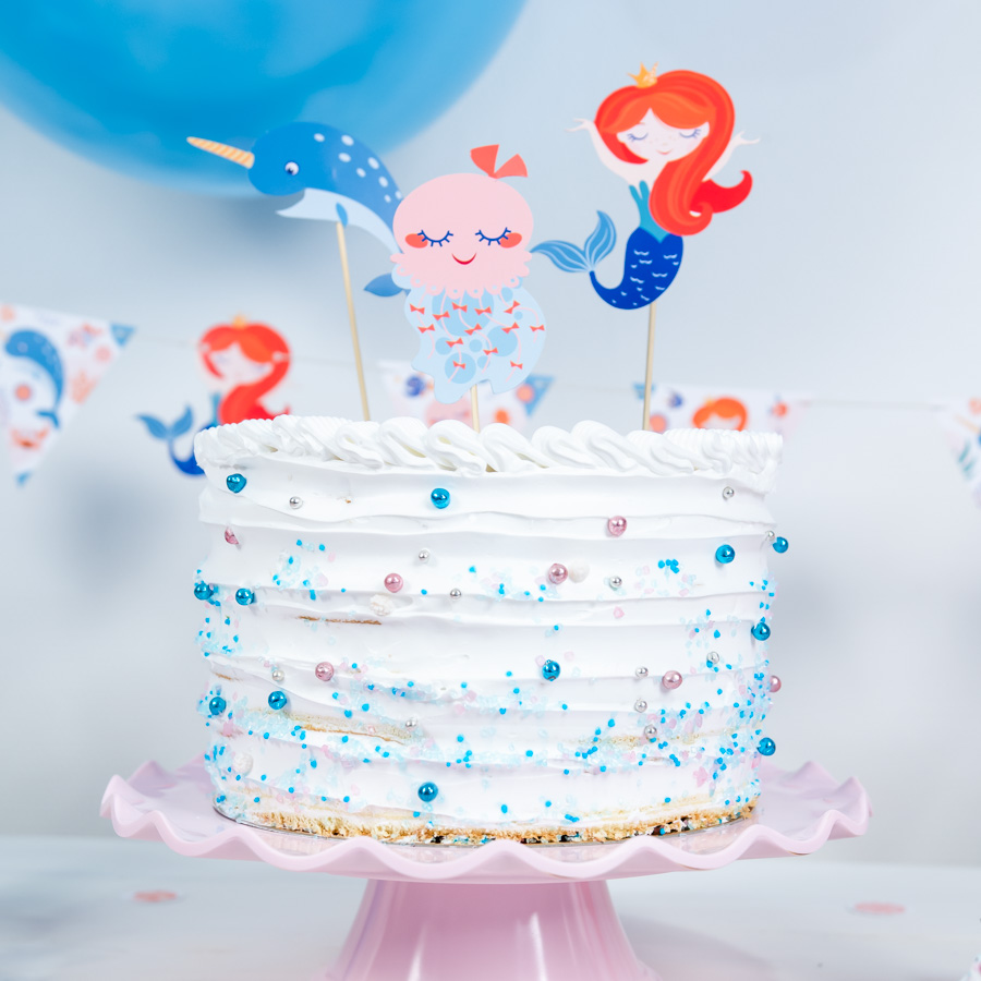 Cake topper Happy Birthday sirene