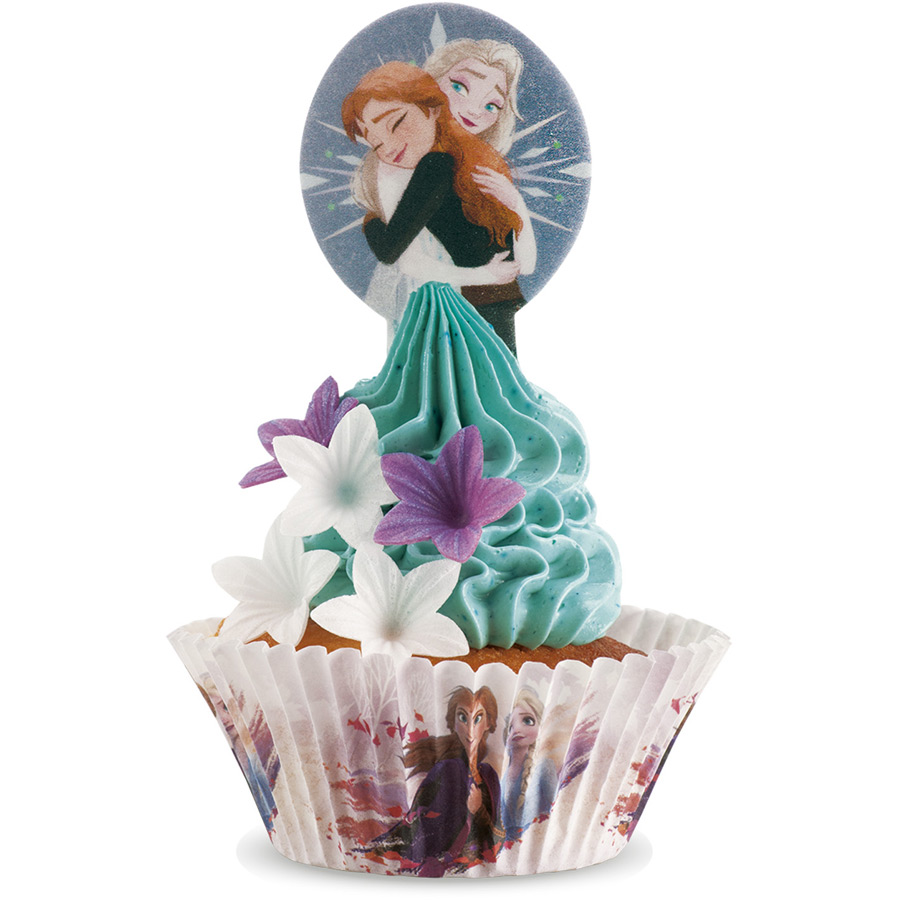 30 adornos comestibles para cupcakes con temática de Frozen 2 colección de  decoraciones comestibles para tartas | sin cortar comestible en hoja de