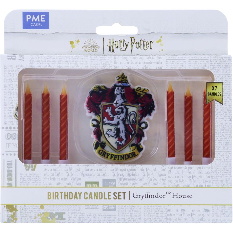 Set de 7 velas Harry Potter - Gryffindor para el cumpleaños de tu hijo -  Annikids