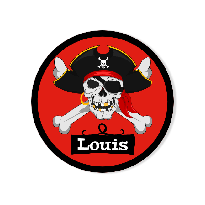 Bandera personalizada - skull pirate para el cumpleaños de tu hijo -  Annikids