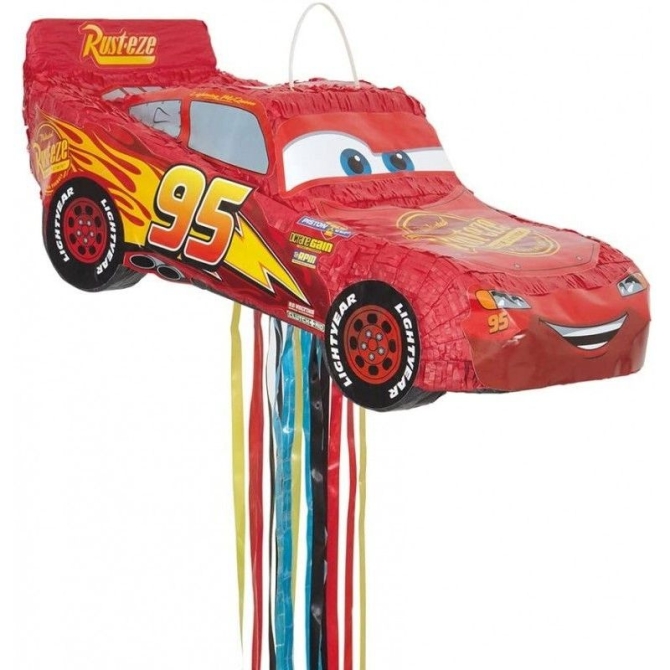 Pull Piata 3D Cars Rayo McQueen 