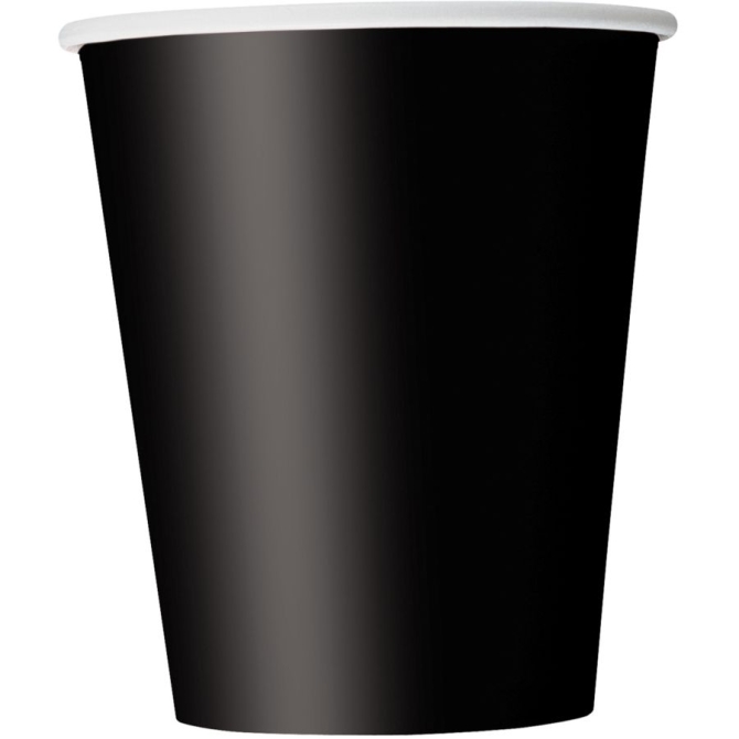 8 vasos negros 