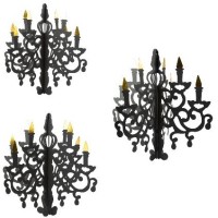 3 Candelabros Colgantes Negros - Papel