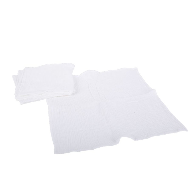 4 Servilletas de Gasa de Algodn Lavables Blancas - 40 cm 