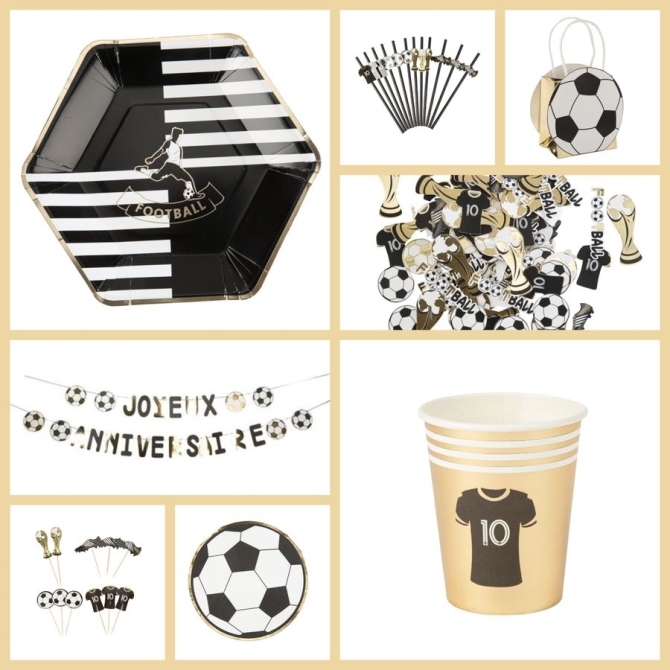 Maxi Party Box Ftbol Oro y Blanco 