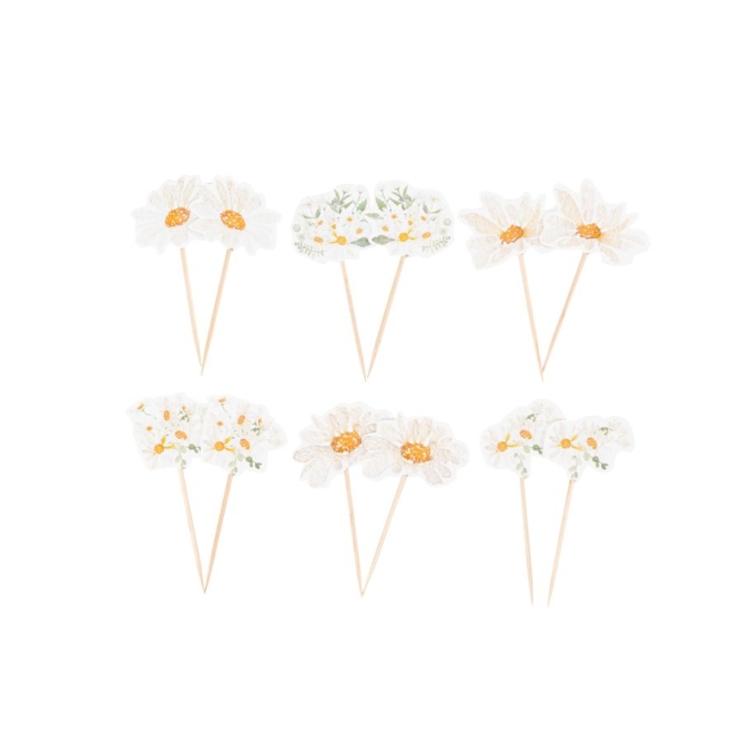 12 cake toppers Daisy 