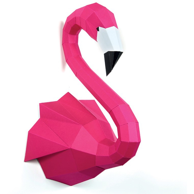 Trofeo Flamenco Rosa - Papel 3D 