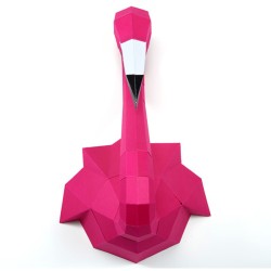 Trofeo Flamenco Rosa - Papel 3D. n2