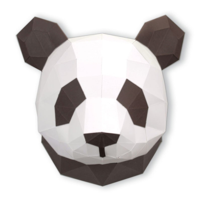 Trofeo Cabeza de Panda - Papel 3D 