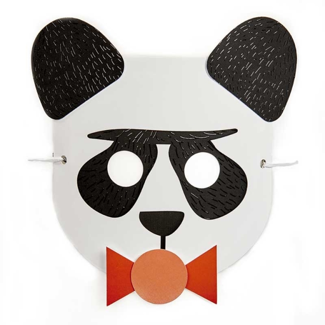 Mscara Pequeo Panda para montar - Papel 