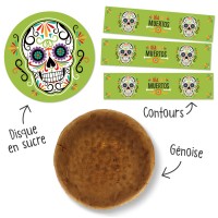 Kit Tarta Calavera Verde