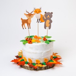 Cakes toppers Animales del bosque - reciclables. n2