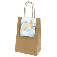Contiene : 1 x 6 bolsas de regalo de animales polares - reciclables