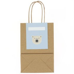6 bolsas de regalo de animales polares - reciclables. n4