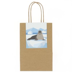 6 bolsas de regalo de animales polares - reciclables. n5