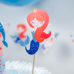Cake Toppers Coral Sirena - Reciclable. n2