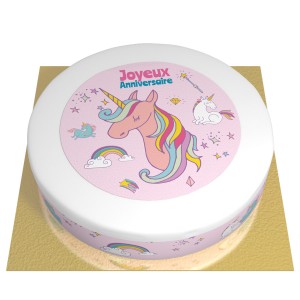 Tarta Unicornio Arcoiris -  26 cm