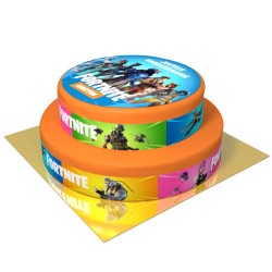 Tarta Fortnite personalizable - 2 niveles. n1