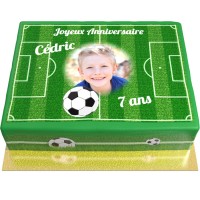 Tarta ftbol personalizable - 26 x 20 cm