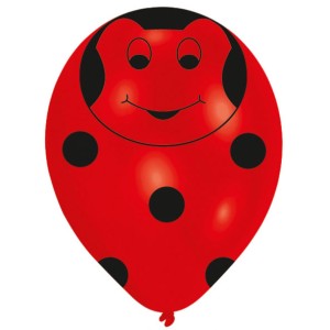 6 globos de figuritas Lady Bug