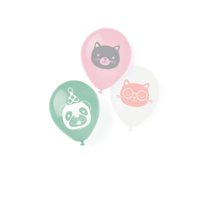 6 globos de Hello Pets 