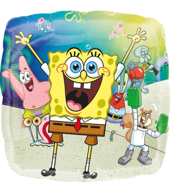 Bob Esponja Familia de Pantalones Cuadrados Globo Plano 