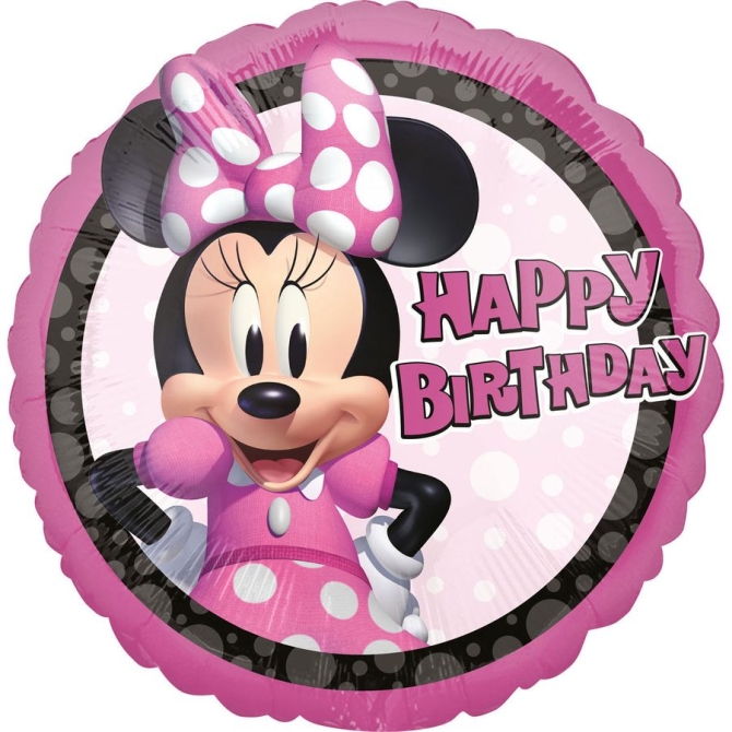 Globo Plano Feliz Cumpleaos Minnie 