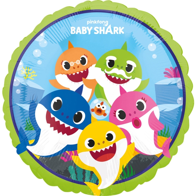 Globo Plano Baby Shark Amarillo 