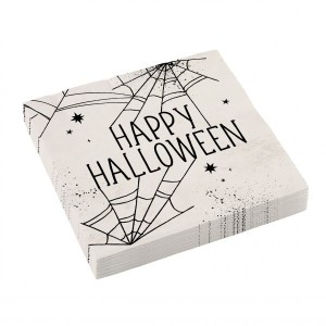 16 servilletas de tela de araa para Halloween