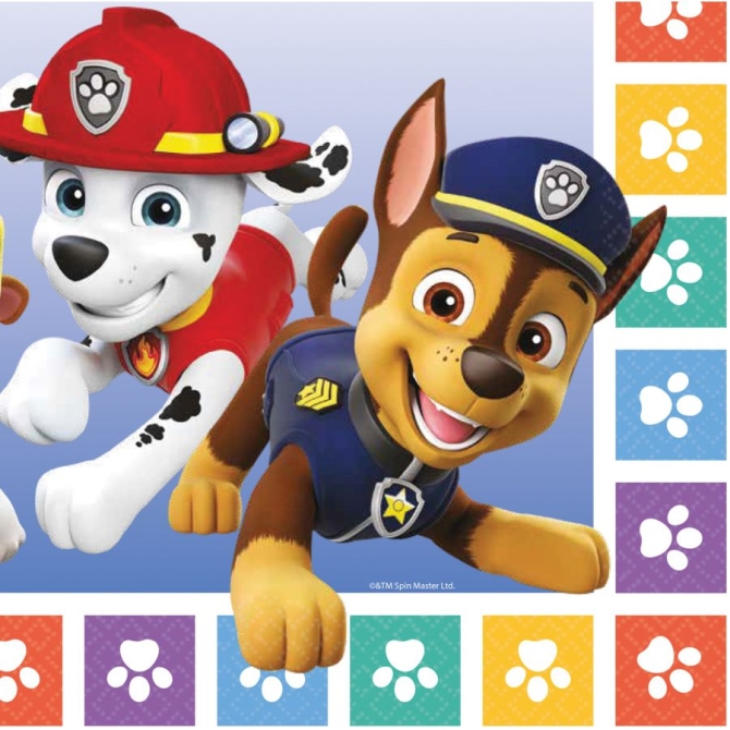 16 servilletas Paw Patrol 