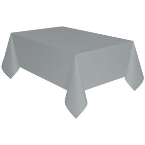 Mantel de Papel 274 cm - Plata