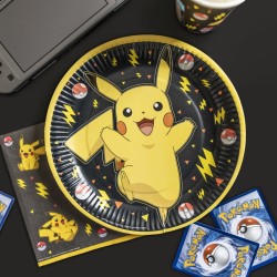 8 platos Pokemon Pikachu. n1