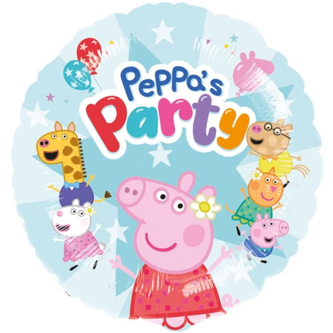 Globo de Helio de Aluminio Fiesta Peppa Pig -  43 cm 