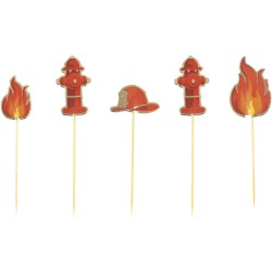 6 Cake Toppers - Bomberos. n1