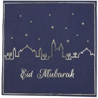 Contiene : 1 x 16 Servilletas Eid Mubarak