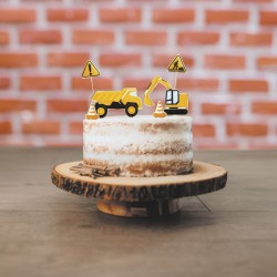 6 Cake Toppers - Construccin. n1