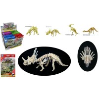 1 Puzzle 3D Esqueleto de Dino - 34/42 Piezas 20/29 cm