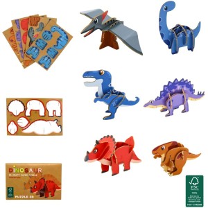 1 rompecabezas 3D de dinosaurio - 12 cm