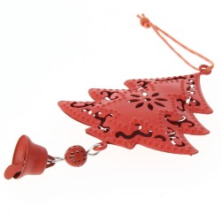 6 Lmparas Decoracin para colgar Corazn / Estrella / Abeto Rojo (6 cm) - Metal. n1