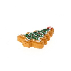 6 Mini Galletas rbol de Navidad Autoadhesivo (3, 5 cm) - Resina. n1