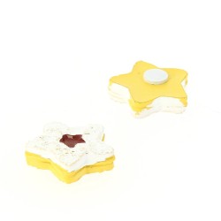 10 Mini Pegatinas Tarta Estrella (2, 5 cm) - Resina. n1