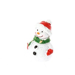 4 Mini muecos de nieve Deco (3 cm) - Resina. n1