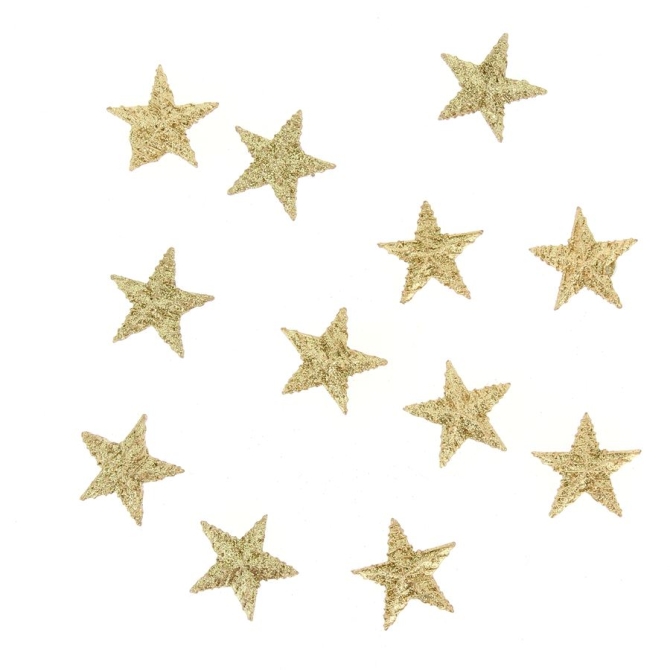 12 Mini Estrellas Autoadhesivas (3 cm) - Resina 