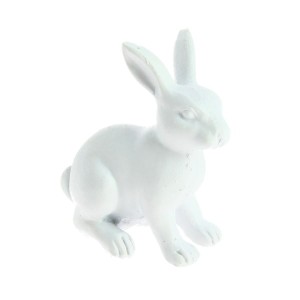 1 Mini Conejos Blancos (4 cm) - Resina
