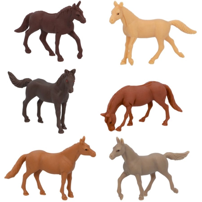 6 figuras de caballos 