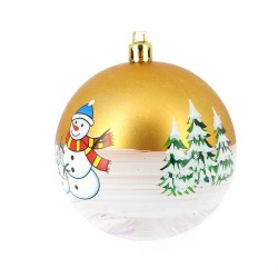 6 Adornos y bolas Navidad Glitter (8 cm) - Dorado. n1