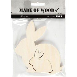 Puzzle Doble Conejo para Decorar (10 cm) - Madera. n1