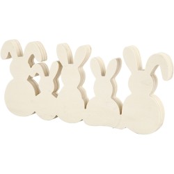 5 Conejos para Decorar (30 cm) - Madera. n1