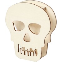 Figurilla decorativa Calavera - Madera