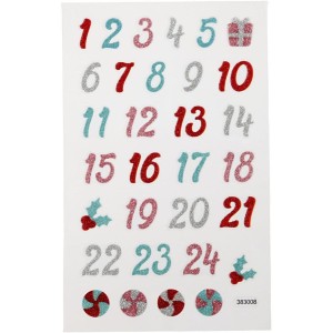 Pegatinas Glitter - Calendario de Adviento